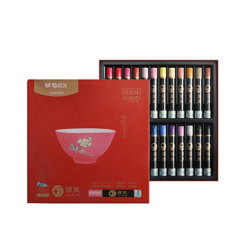 And Stal Strong Chinois Forbidden City Style Art Drawn Crayons 24colors Safity Oil Pastel Crayons pour les enfants peinture